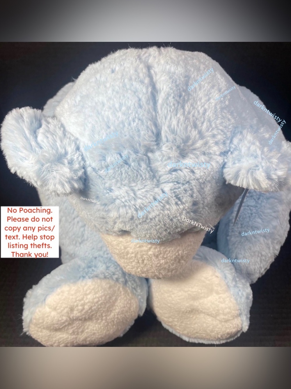 VERY RARE VHTF BNWT Mary Meyer Huge Blue Teddy Bear ITS A BOY! - Picture 7 of 10